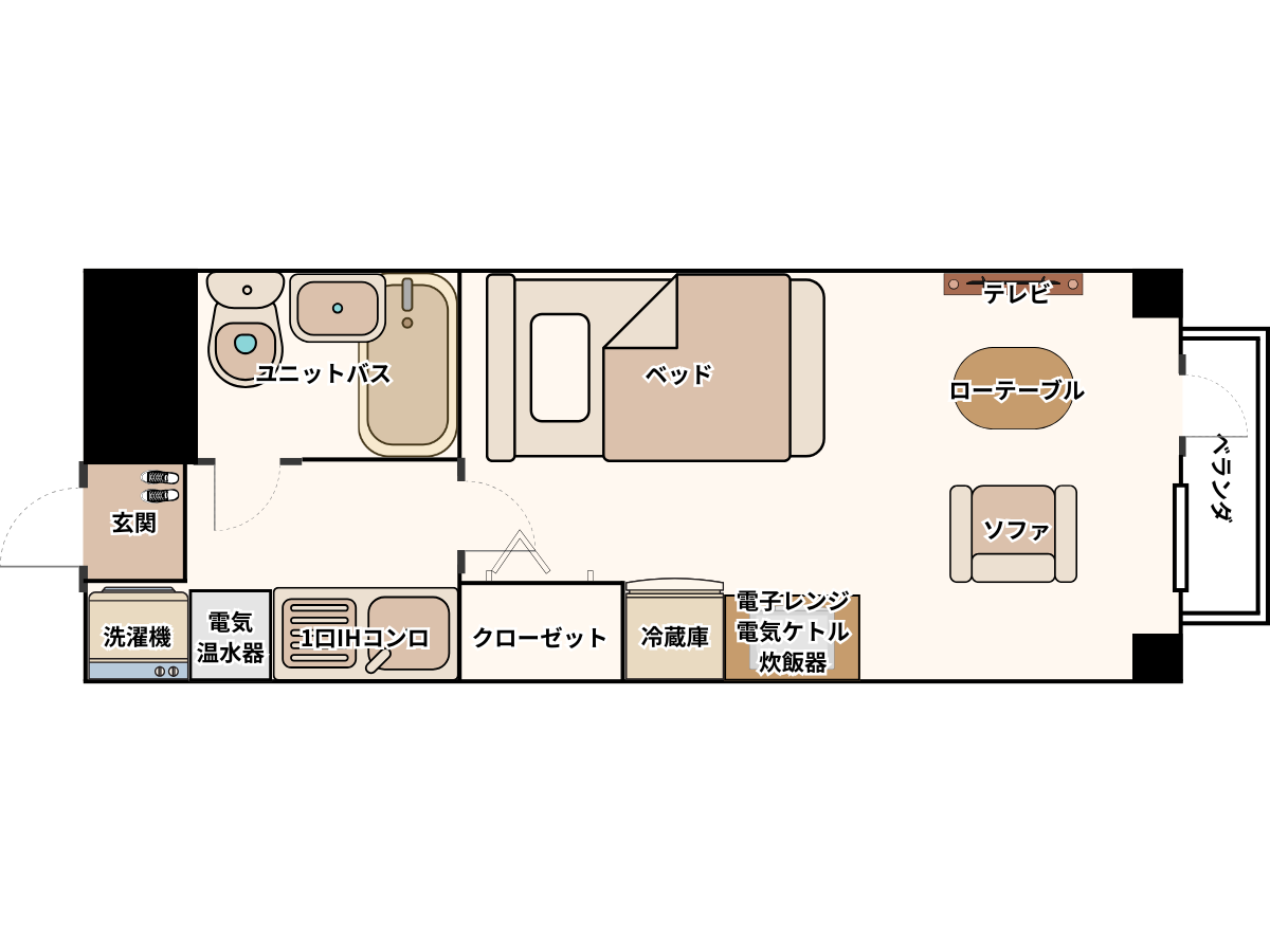 エリアワン函館末広 の間取り写真