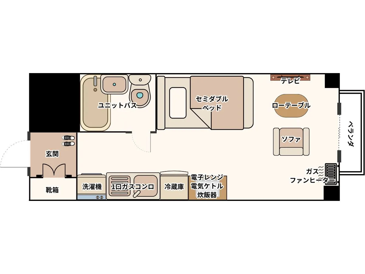 エリアワン帯広の間取り写真