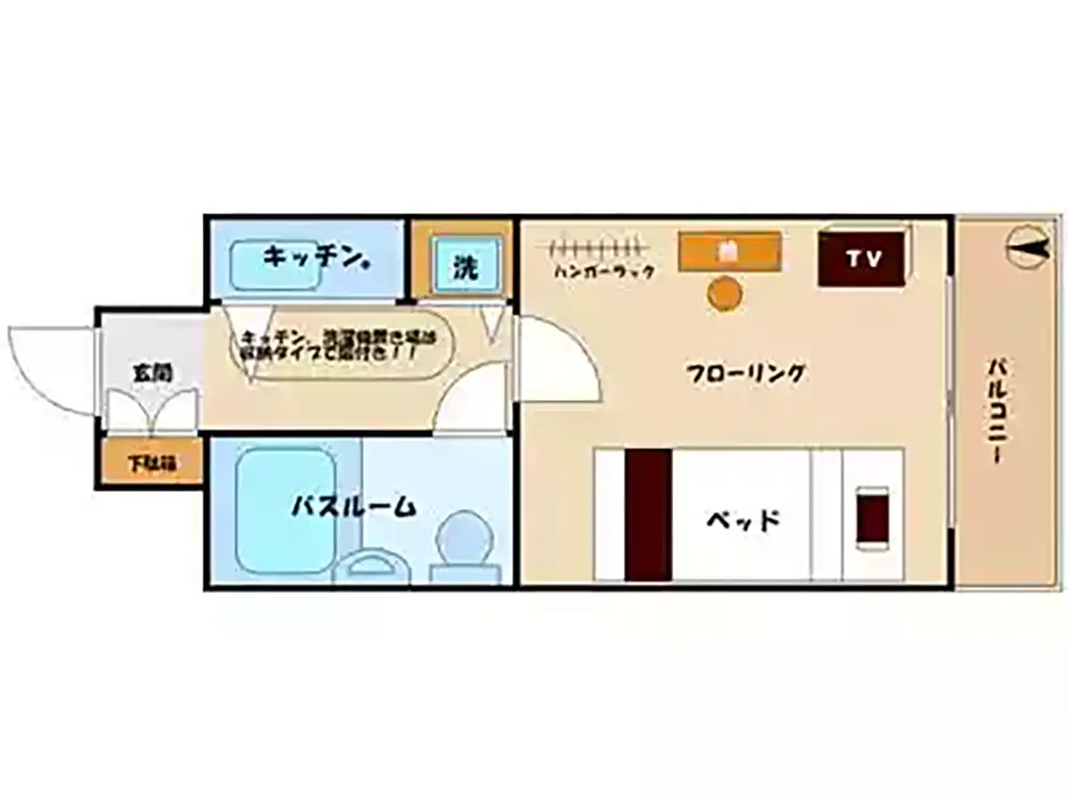 エリアワン熊本下通西の間取り写真